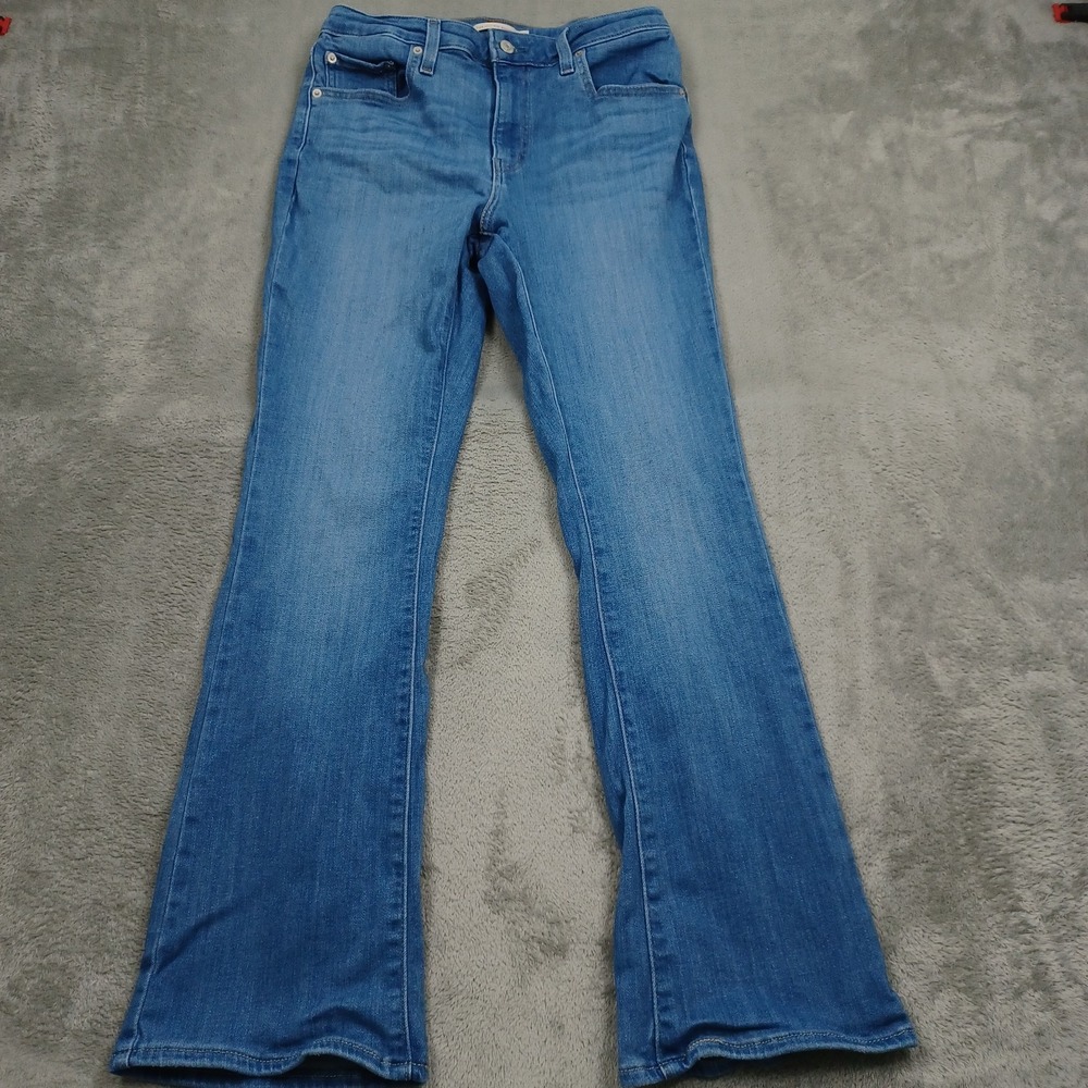 Levis 725 Jeans Womens 32 Blue Denim High Rise Bootcut Preppy Modern Stretch